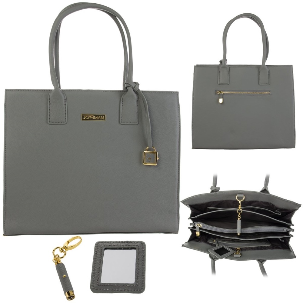 SOLD | JOY & IMAN Leather Hollywood Handbag - Picture 2 of 8